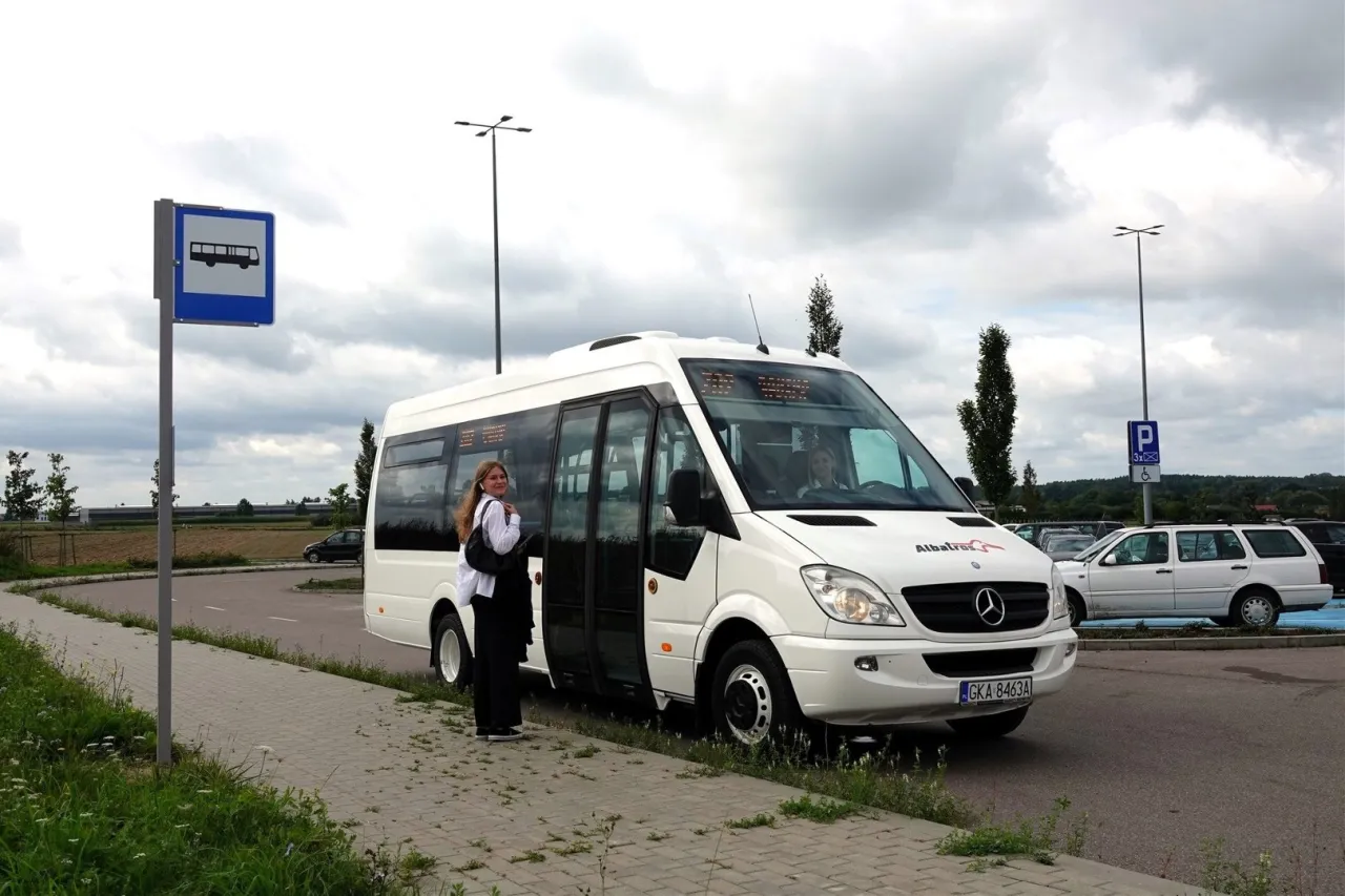 Mapa przystank&oacute;w autobusowych Żukowo Komunikacja Gminy Żukowo