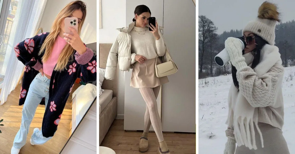 przykładowe zestawy ubrań na różne temperatury