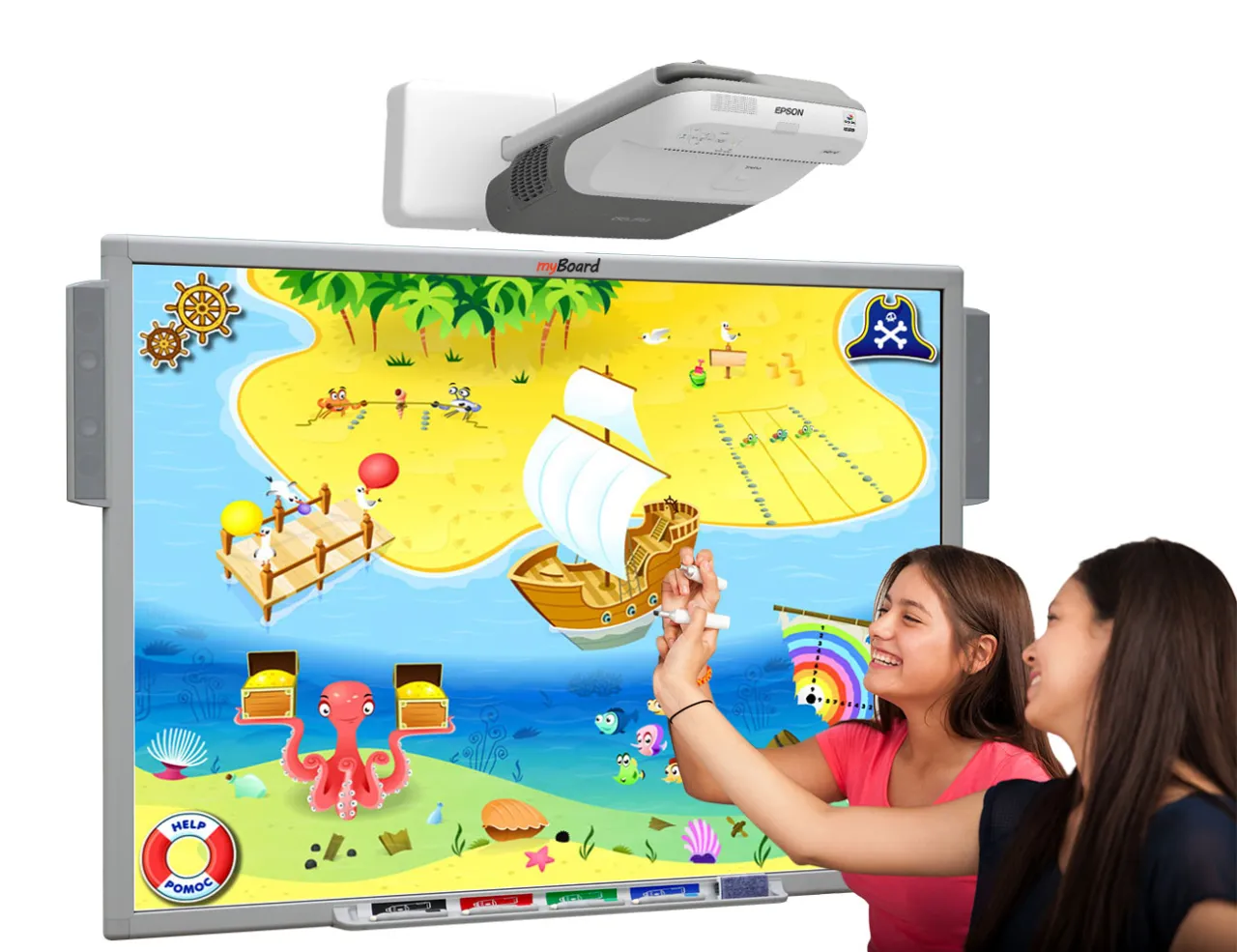 aplikacja edukacyjna na tablicy interaktywnej dla dzieci