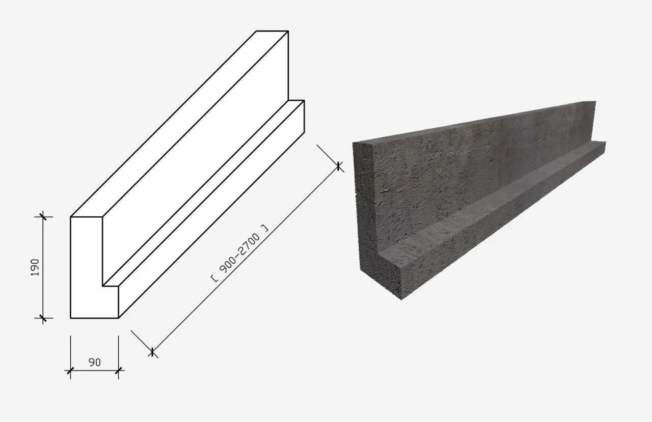 Nadproże prefabrykowane L19 montaż