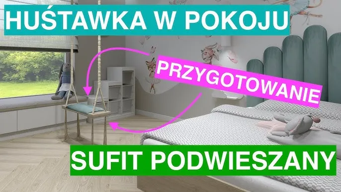 Montaż huśtawki w suficie podwieszanym