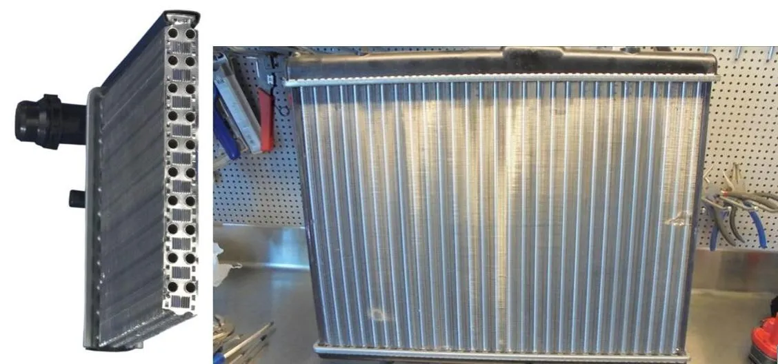 chłodnica samochodowa w komorze silnika