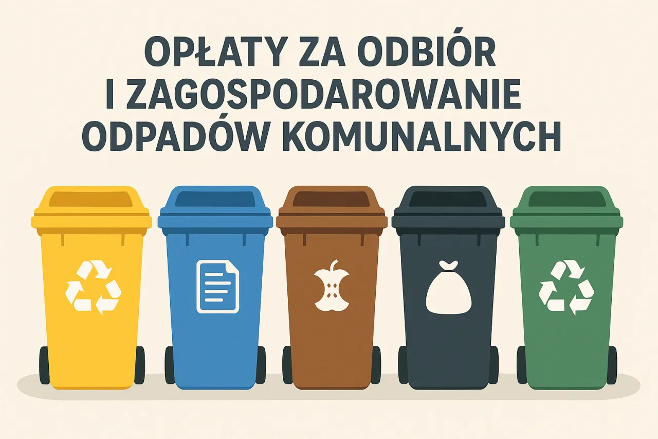 Kolorowe pojemniki na śmieci symbolizują segregację odpad&oacute;w. Dowiedz się, jak zapłacić za śmieci i zadbać o środowisko.