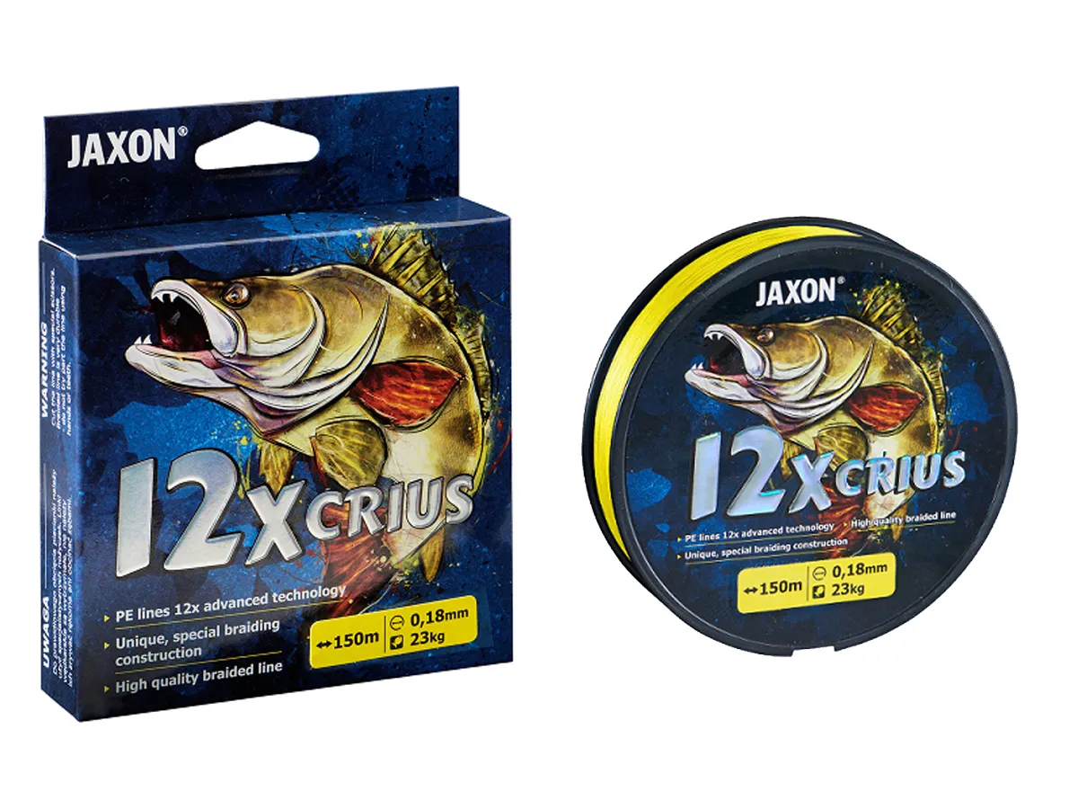 Jaxon 12X Crius, żyłka plecionka 0,18mm, 23kg. Idealna grubość plecionki na spinning.