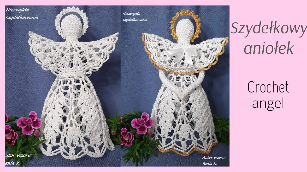 szydełkowy aniołek wzór