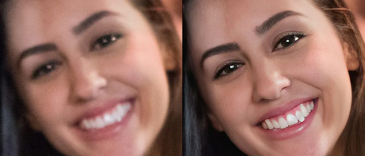 przykłady powiększania zdjęć AI przed po