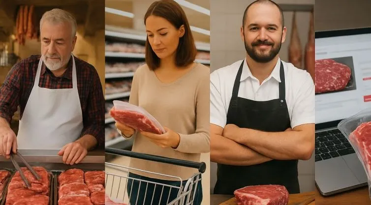 rzeźnik wybierający mięso