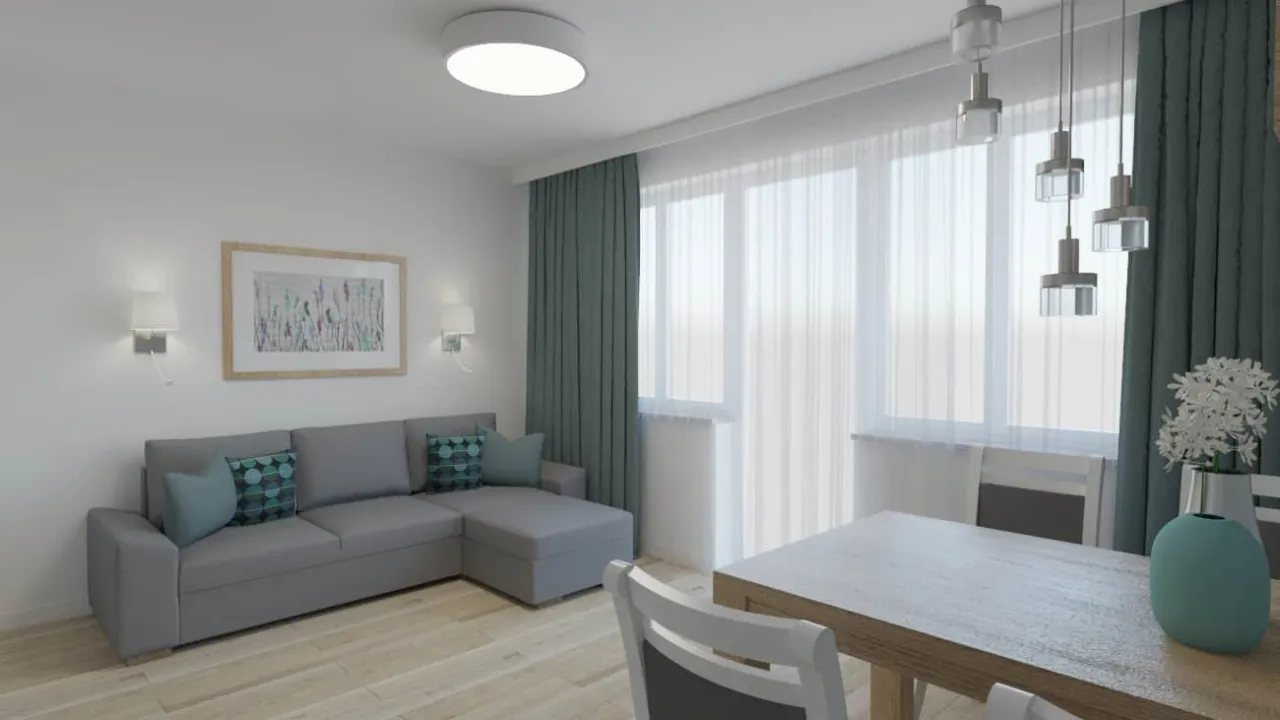 białe meble szare ściany salon inspiracje