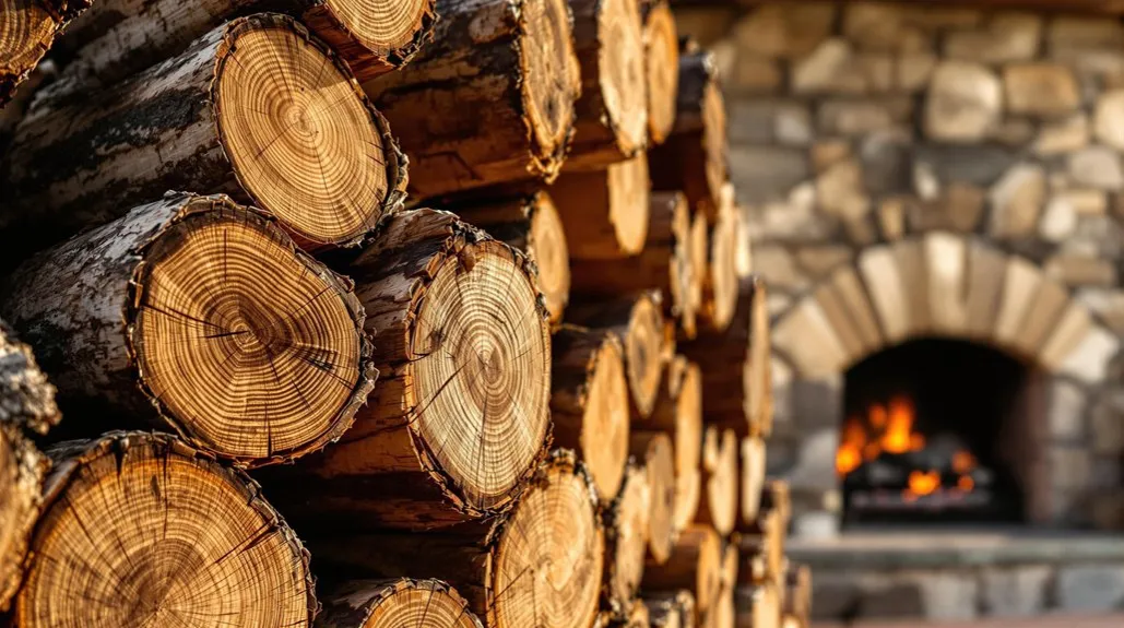 prawidłowo przygotowane drewno kominkowe