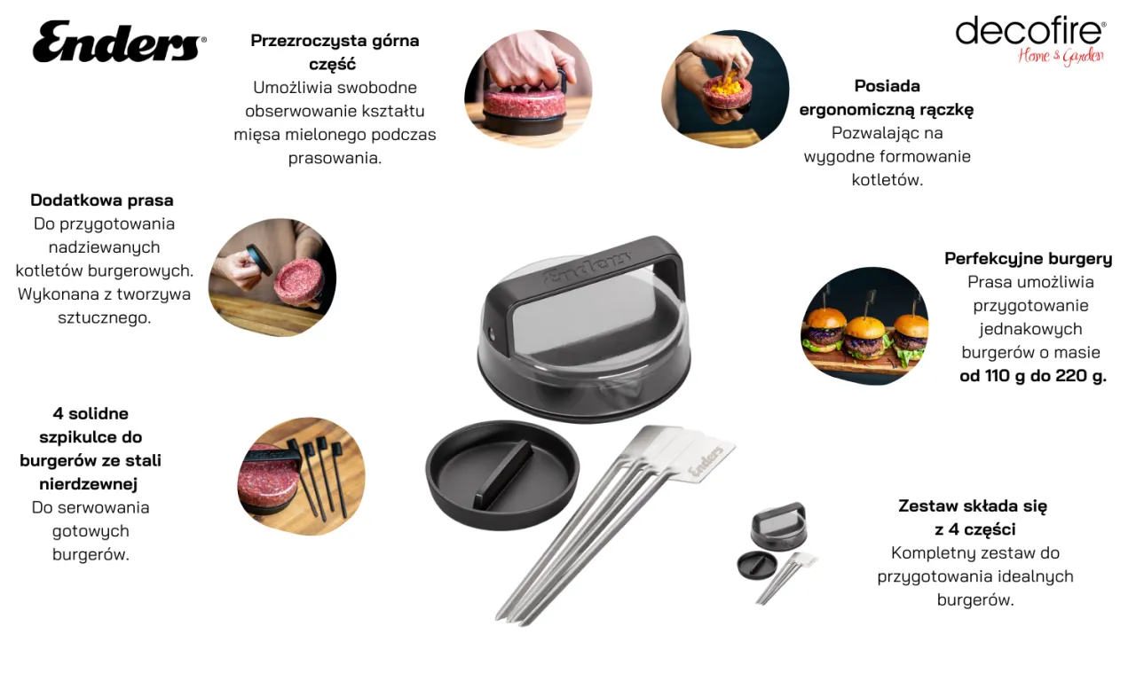 formowanie kotletów burgerowych z wgłębieniem na środku