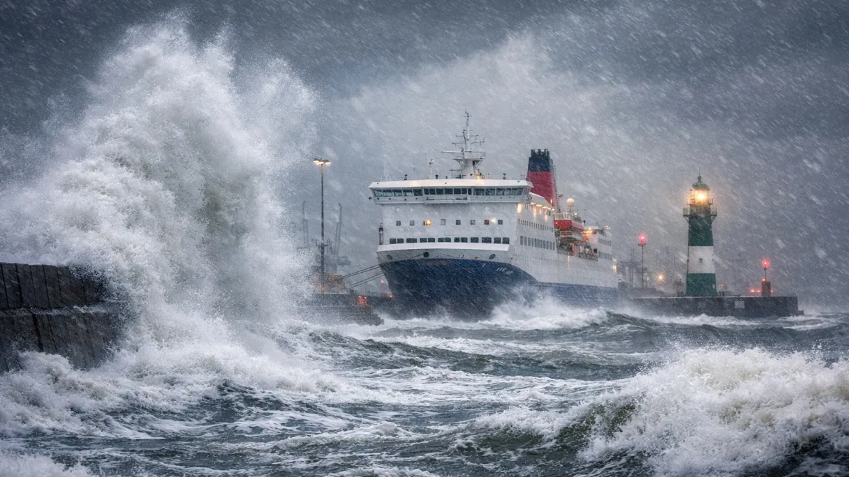 bezpieczna obserwacja sztormu Bałtyk
