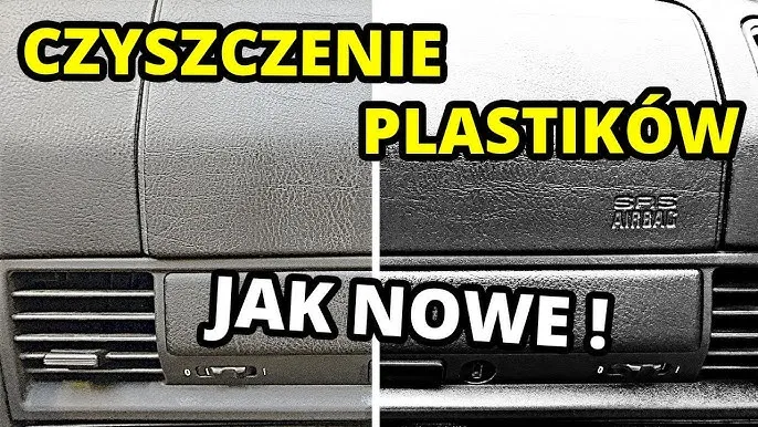 przed i po czyszczeniu plastik&oacute;w w samochodzie oliwka