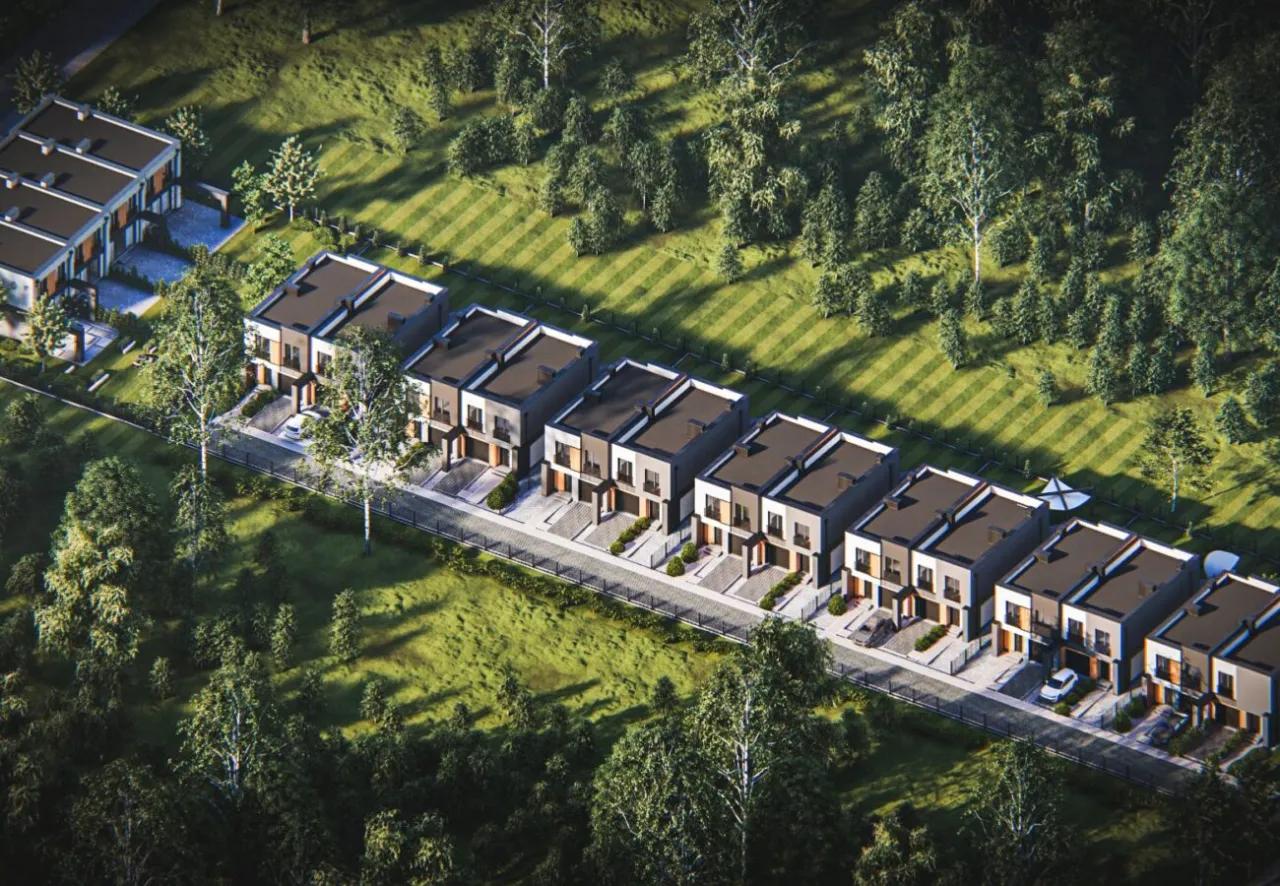 nowoczesne osiedle mieszkaniowe widok z g&oacute;ry