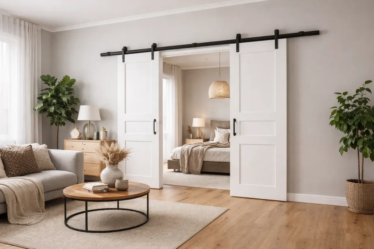 Mała sypialnia z alternatywnymi drzwiami