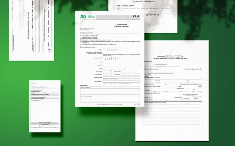 dokumenty do ZUS po wypadku przy pracy