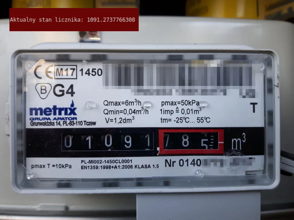 błędy odczyt licznika gazu