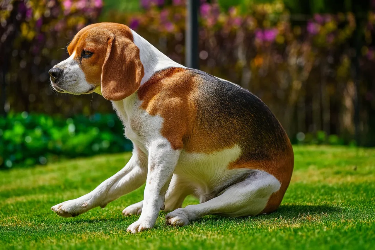 Pies saneczkuje po odrobaczeniu