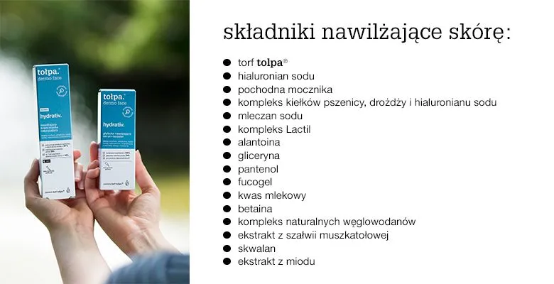 Składniki nawilżające w kosmetykach infografika