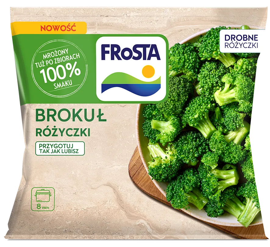 r&oacute;życzki brokuła gotowane na parze w wodzie blanszowane