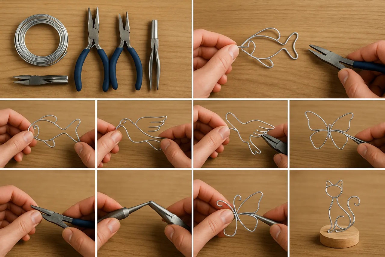 verschiedene Drahtarten f&uuml;r Skulpturen