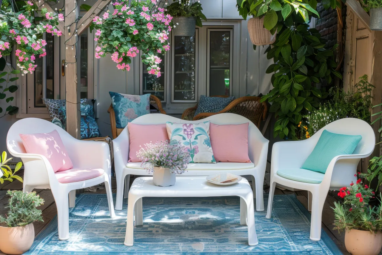 renowacja plastikowych krzeseł ogrodowych farbą