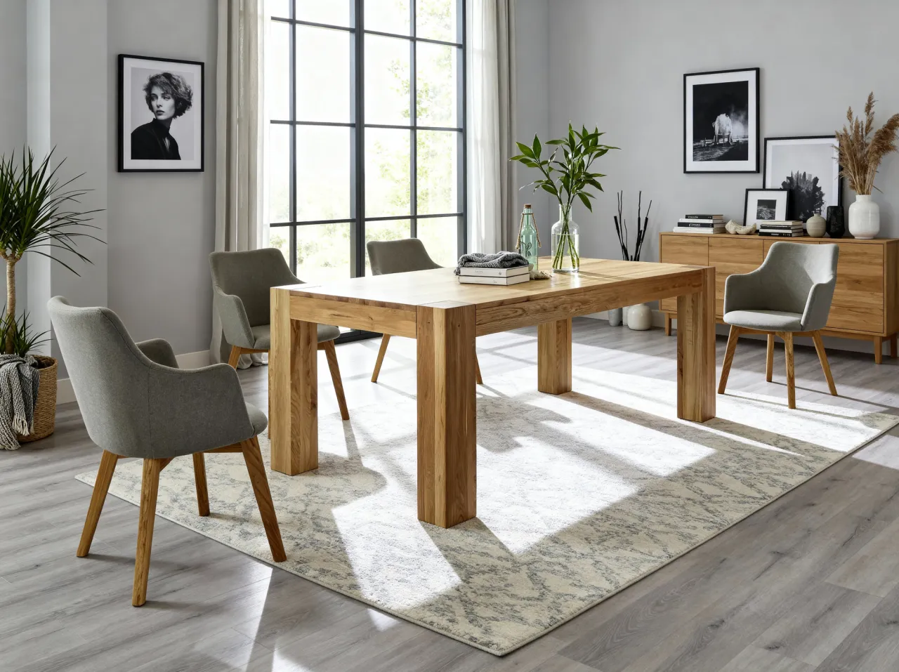 krzesło z podłokietnikami pod stołem