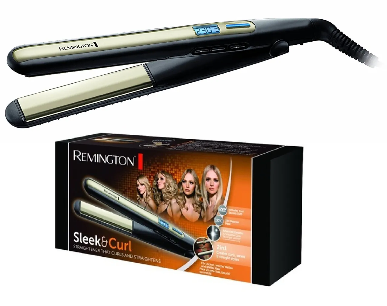 prostownica z zaokrąglonymi krawędziami do lok&oacute;w