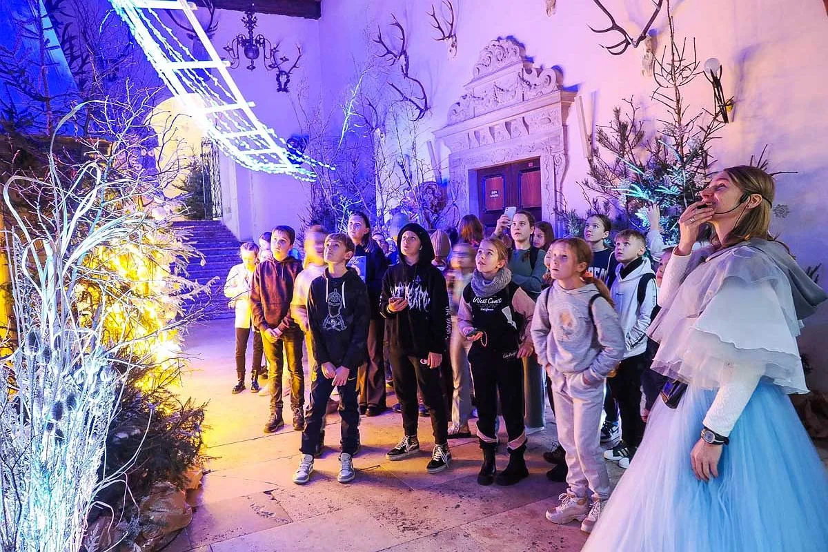 Zamek Książ z dziećmi