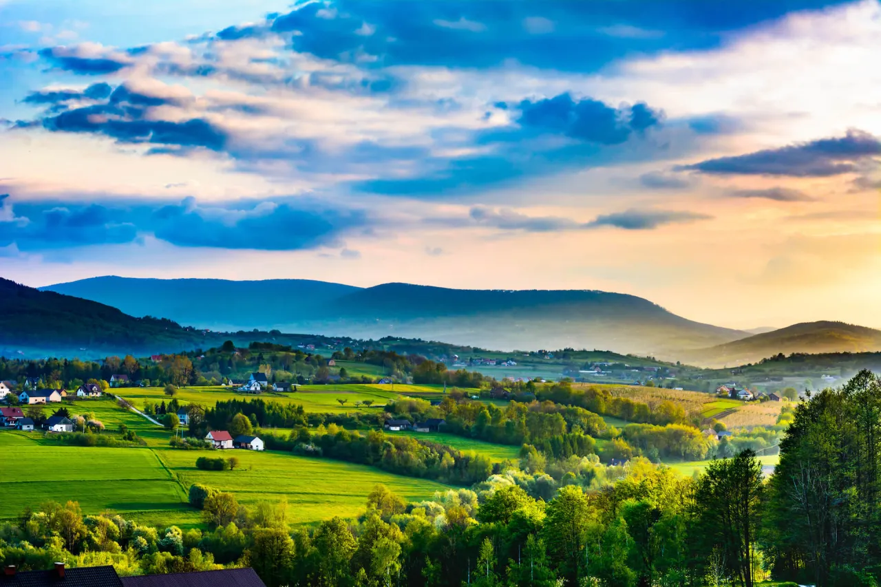 Kasina Wielka Beskid Wyspowy krajobraz