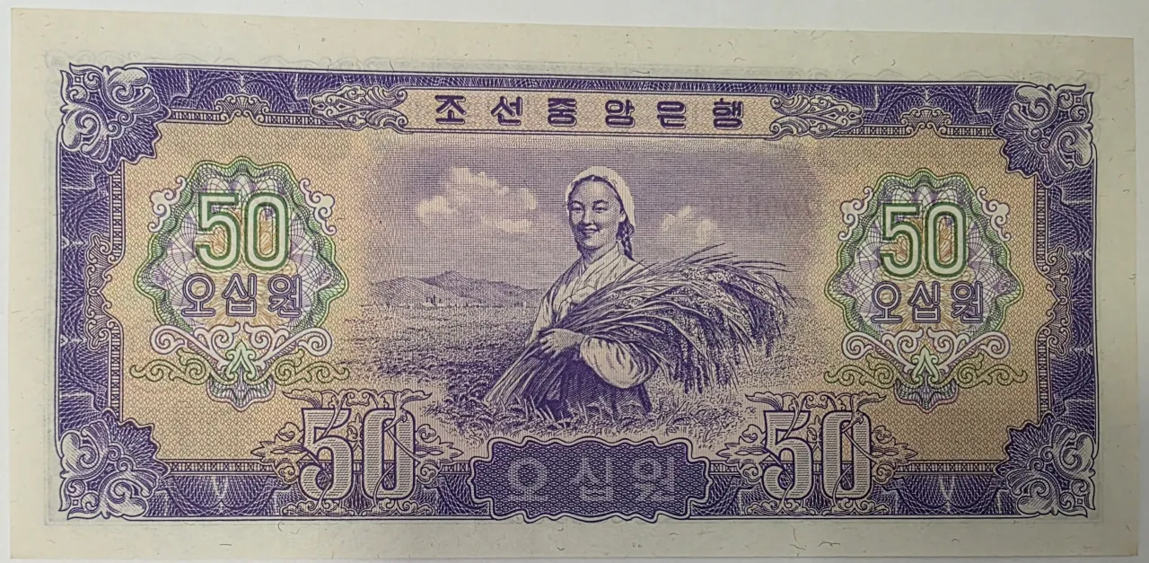 banknoty won p&oacute;łnocnokoreański propaganda