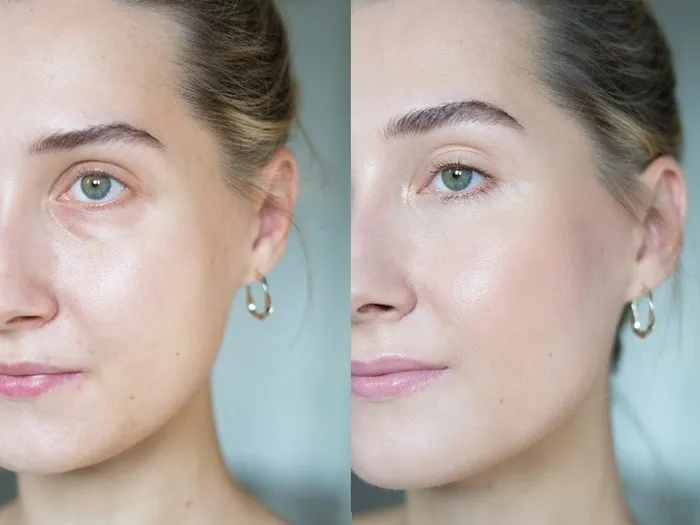 krem bb garnier przed i po