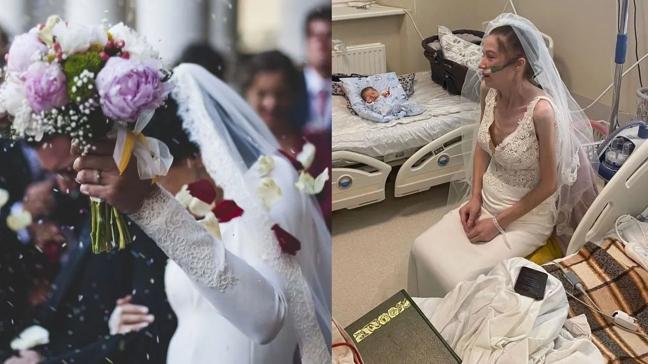 zdenerwowana panna młoda problem z suknią ślubną