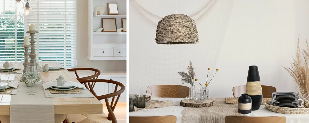 stół w salonie styl minimalistyczny boho glamour skandynawski