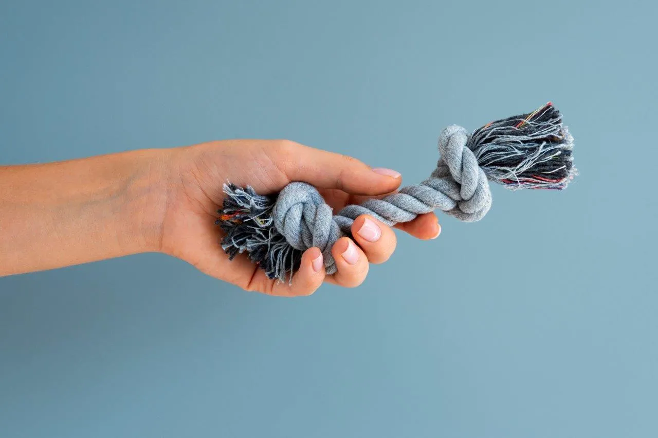 R&oacute;żne rodzaje bezpiecznych sznurk&oacute;w dla ps&oacute;w (bawełna, juta, polar)