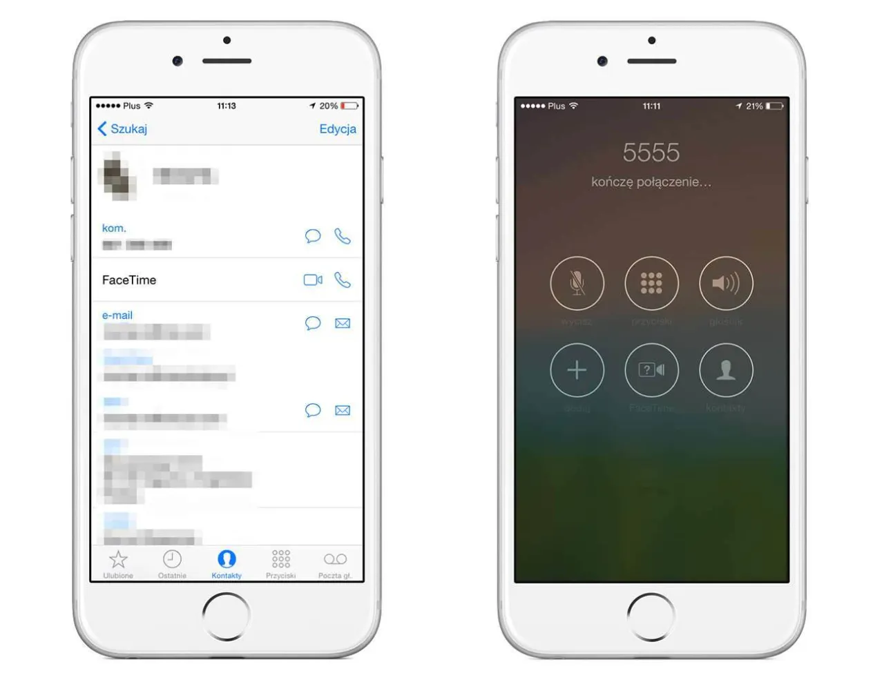 iPhone klawiatura numeryczna dzwonienie na pocztę głosową