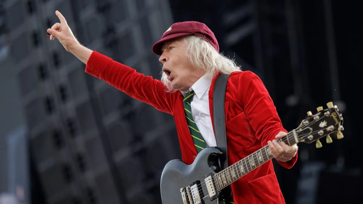 AC/DC Band live Konzert Angus Young Gitarre