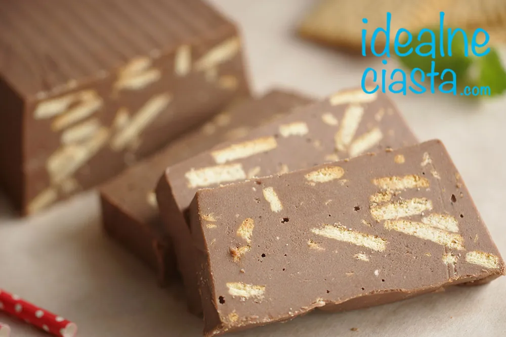 domowy blok czekoladowy w kawałkach