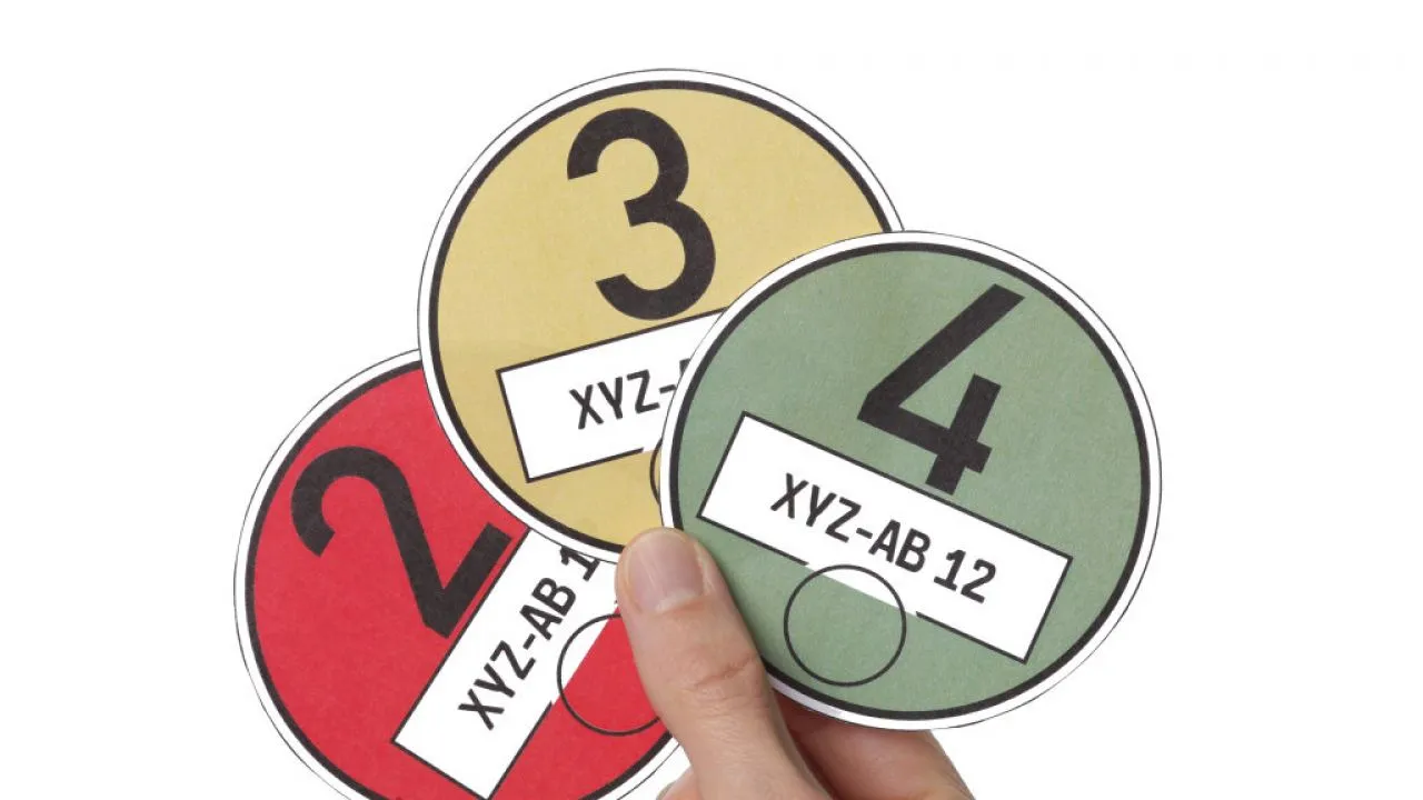 Niemcy plakietka ekologiczna kolory i umiejscowienie