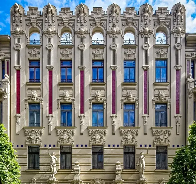 Ryga secesja ulice Alberta Elizabetes