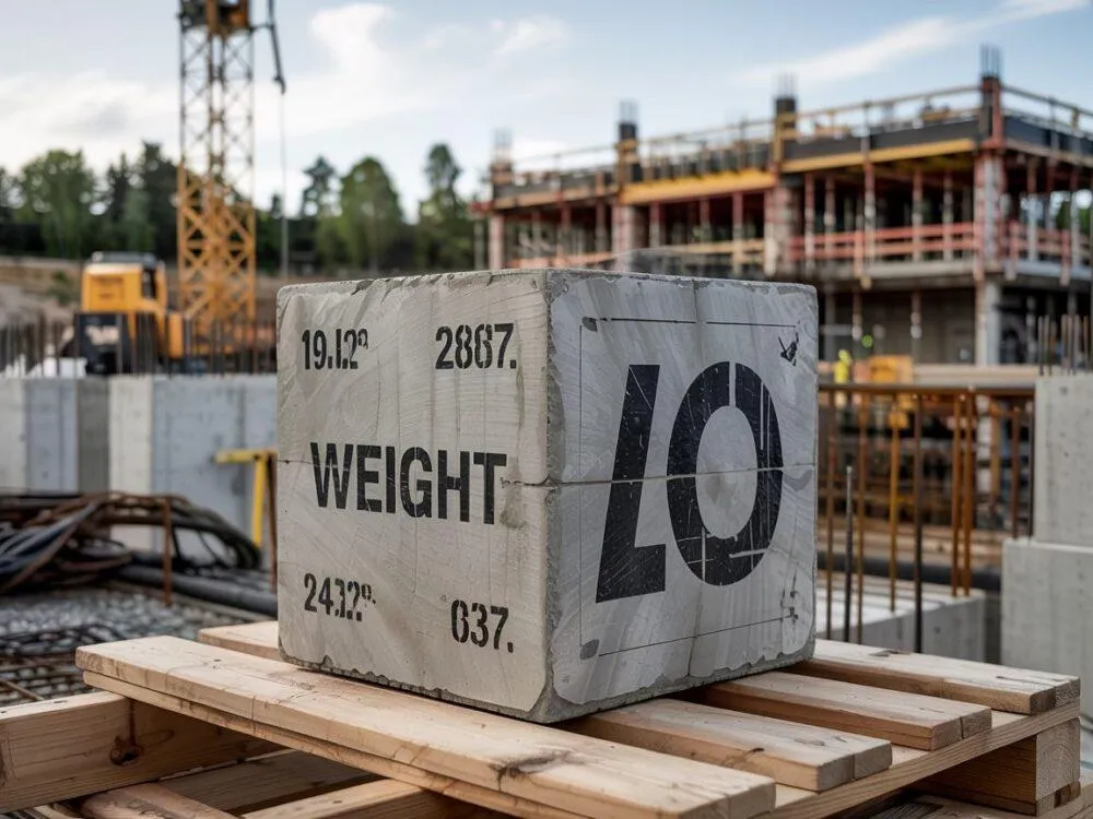 Porównanie wagi betonu mokrego i suchego