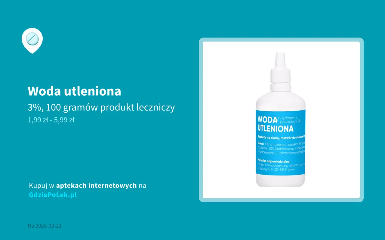 Woda utleniona w apteczce mit czy fakt