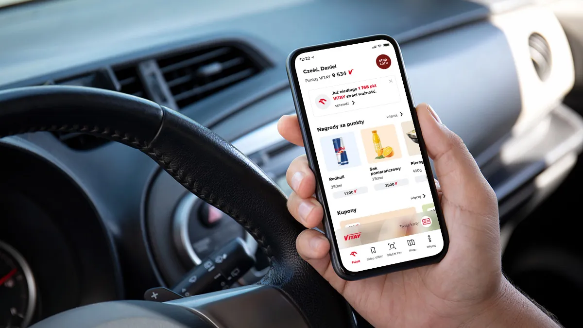 Aplikacja Orlen Vitay na smartfonie
