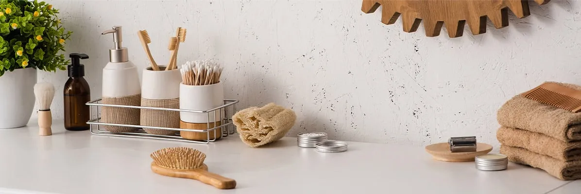 organizacja kosmetyków na wannie inspiracje