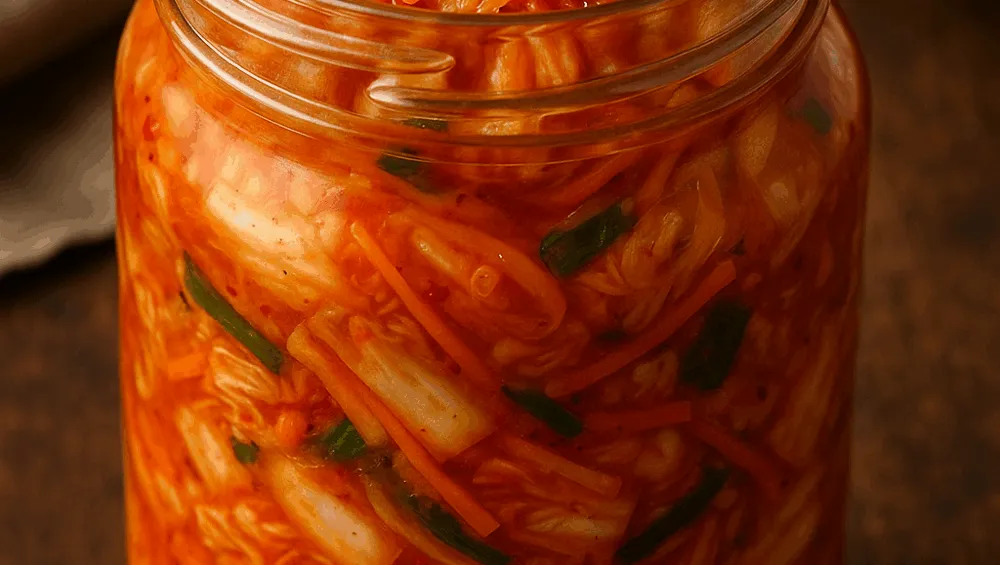 robienie kimchi krok po kroku, solenie kapusty kimchi, mieszanie pasty kimchi