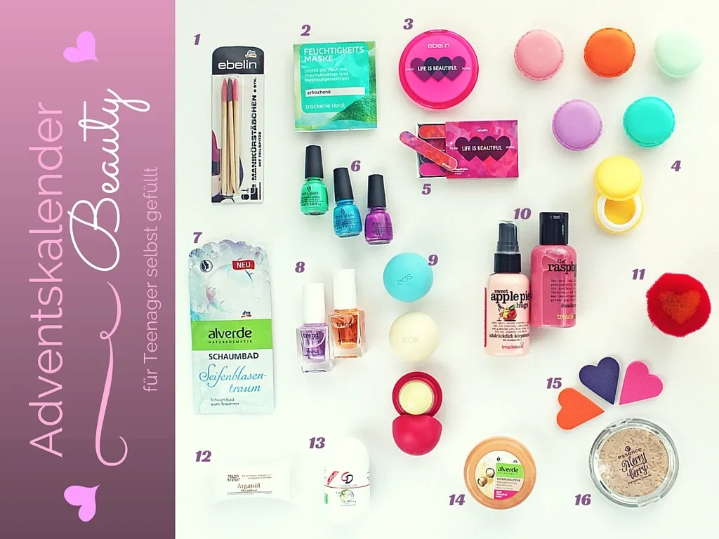 DIY Adventskalender Kosmetik bef&uuml;llt
