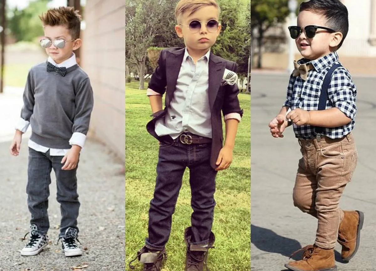 Eleganckie stylizacje chłopca na wesele chrzest komunia