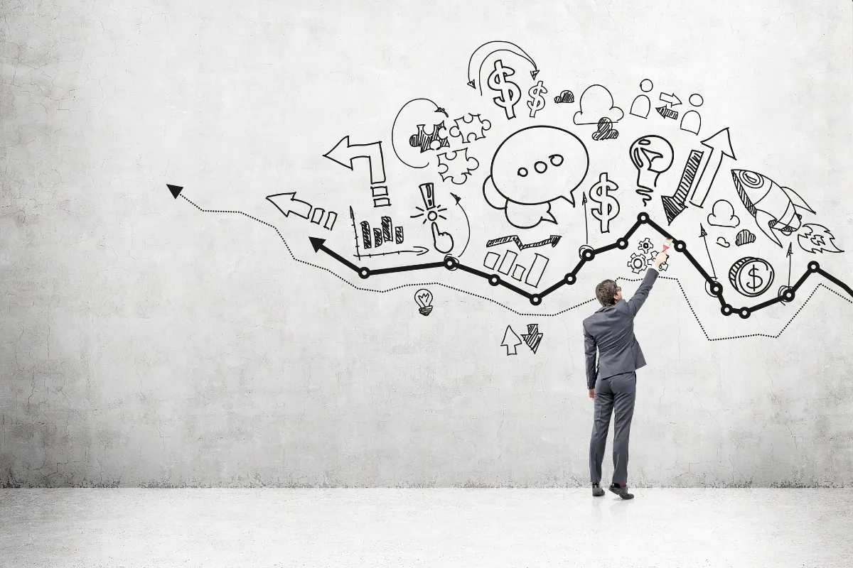 Różne obszary rozwoju osobistego, ikony umiejętności