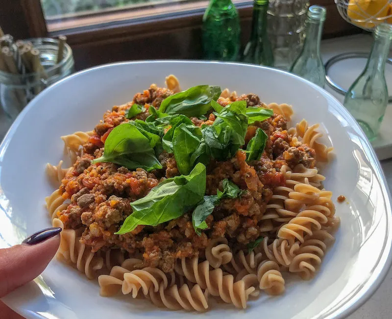 spaghetti bolognese fit wersja warzywa