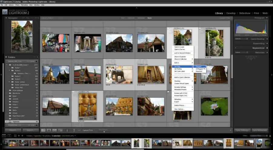 Interfejs Lightrooma i Photoshopa obok siebie