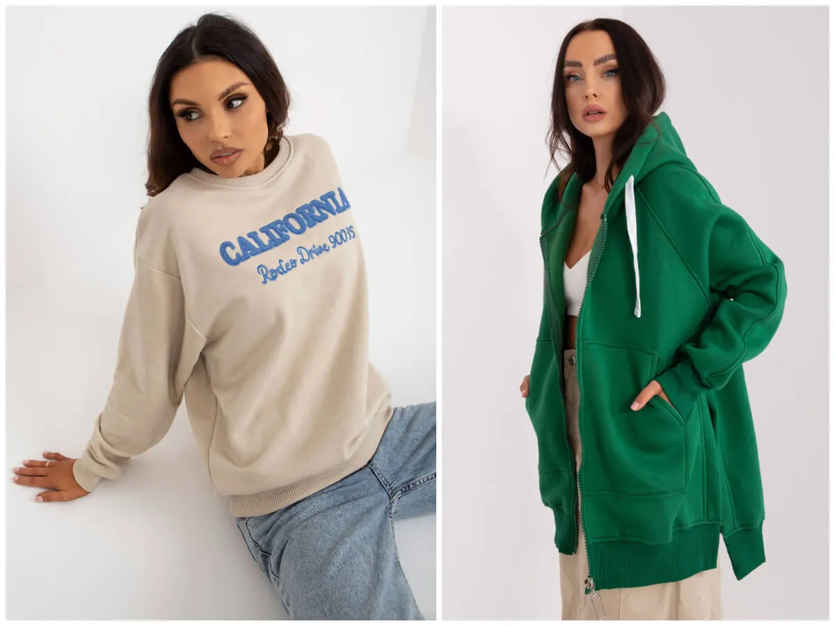 Stylizacje z bluzą oversize elegancko